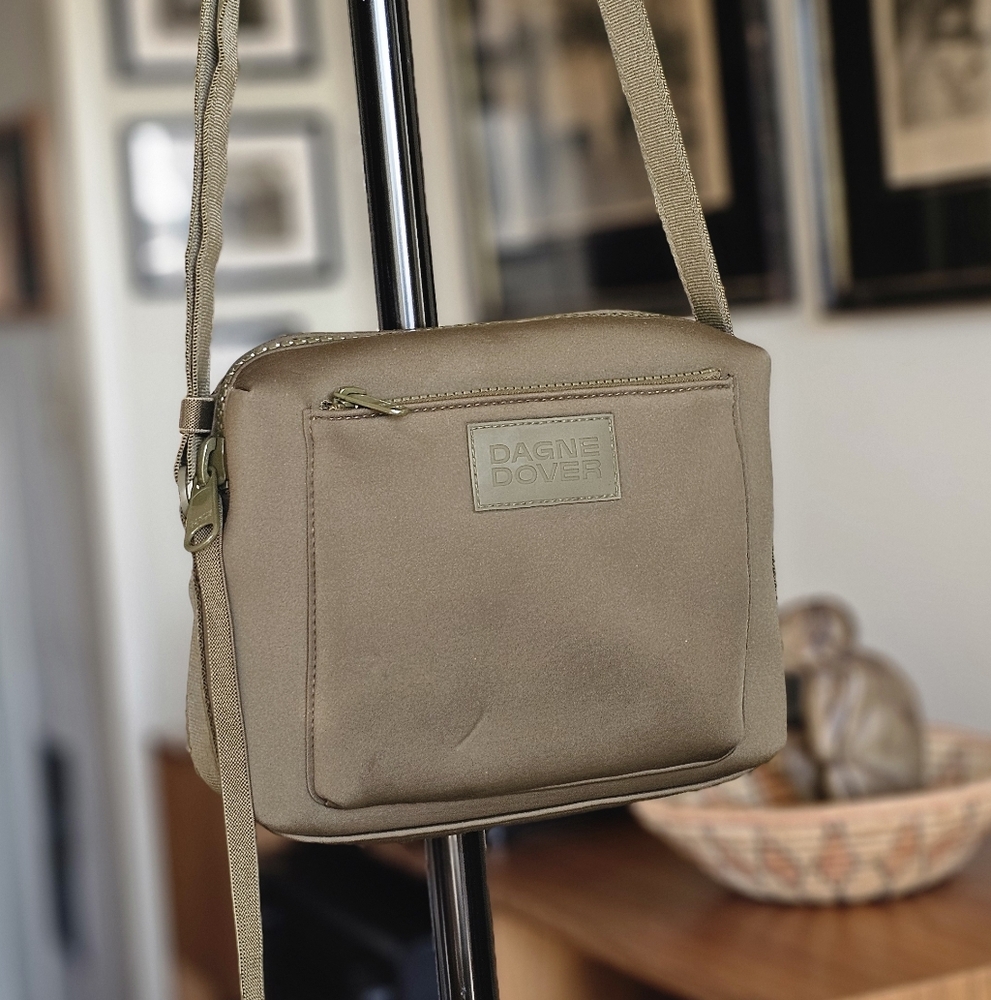 Dagne Dover Micah Neoprene Crossbody Bag Dark Moss - Picture 2 of 13